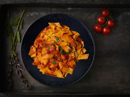 Suggestie: Pappardelle al Ragù di Cinghiale