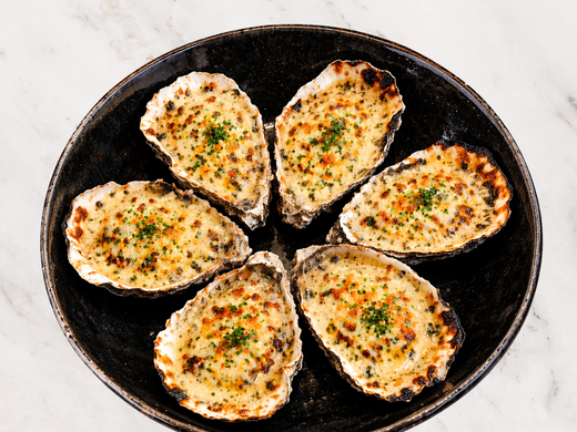 Gegratineerde oester (st)