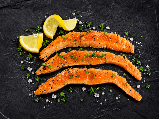 Gebrande zalm (100g)