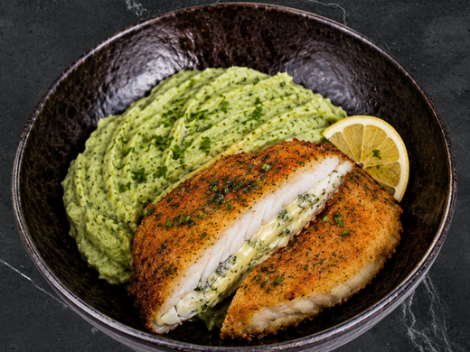 Cordon bleu van kabeljauw